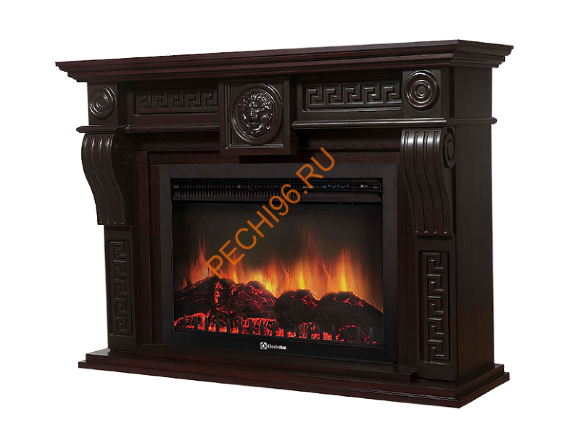 Электрокамин Electrolux EFP/P-3020LS с порталом Firelight Vittoriano 30, темный дуб