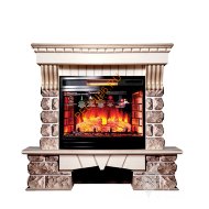 Электрокамин InterFlame Экстер Кавказ с очагом Panoramic 25 LED FX QZ