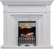Электрокамин Dimplex Alexandria с очагом Danville Chrome FB2 белый дуб