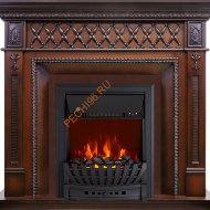 Электрокамин Royal Flame Alexandria махагон коричневый антик с очагом Aspen