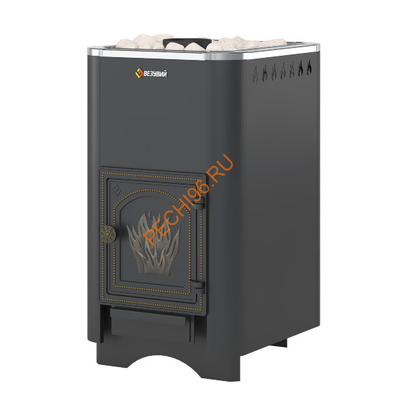 Печь банная Везувий Русичъ Антрацит 22 (ДТ-4) б/в