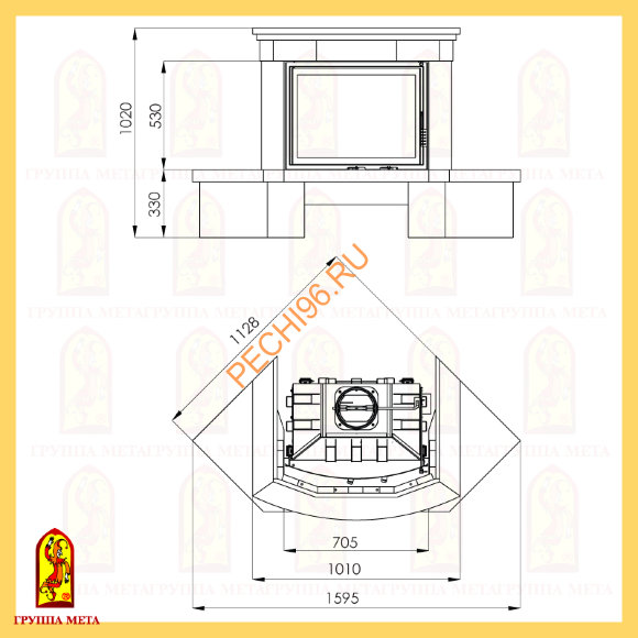 Облицовка для камина Мета Орлеан 700 Облицовка для камина Мета Орлеан 700