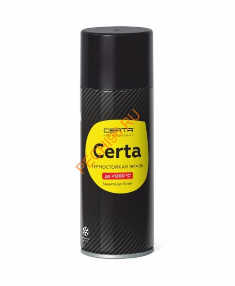 Термостойкая эмаль CERTA аэрозоль 0,52 л черный Термостойкая эмаль CERTA аэрозоль 0,52 л черный