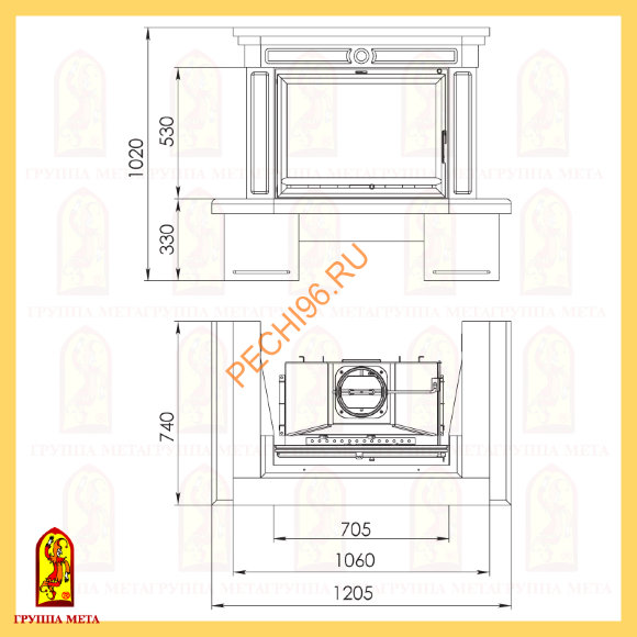 Облицовка для камина Мета Мадрид 700 Облицовка для камина Мета Мадрид 700
