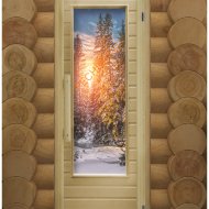 Дверь DoorWood Элит «Зима» со стеклом с фотопечатью, 1850х730 мм