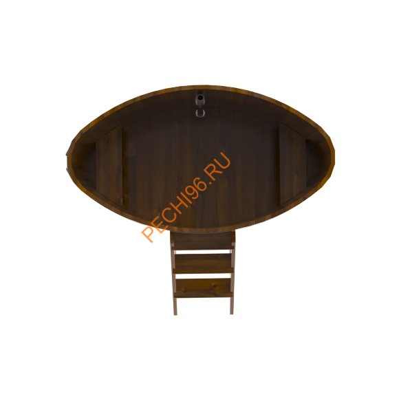 Купель для бани BentWood овальная из морёной лиственницы Рустик, 1,08х1,75 м