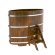 Купель для бани BentWood овальная из морёной лиственницы Рустик, 1,08х1,75 м