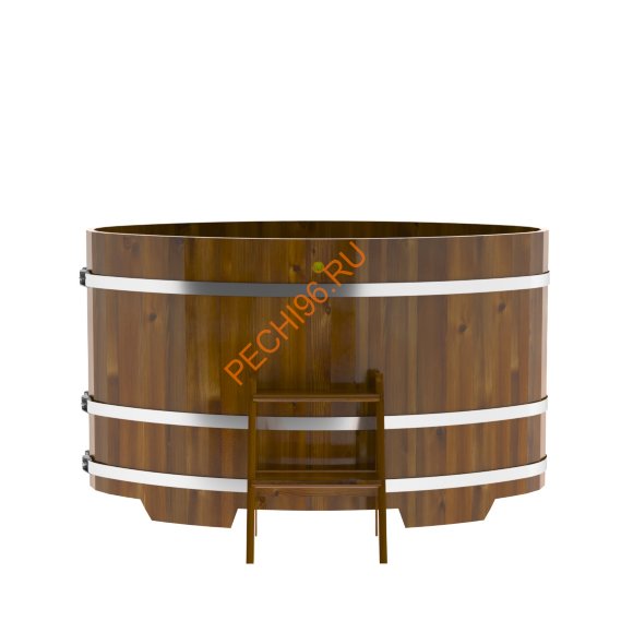 Купель для бани BentWood овальная из морёной лиственницы Рустик, 1,08х1,75 м