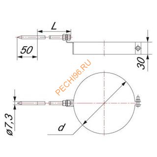 Хомут крепления к стене ВУЛКАН VHR d300