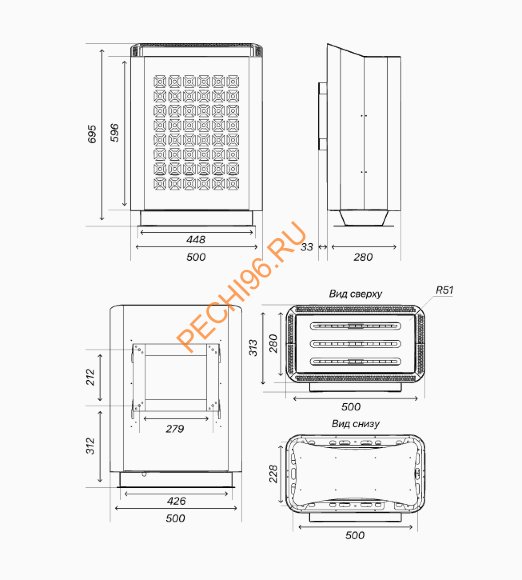 Электрическая печь BORN Fire 45Е, 4,5 кВт