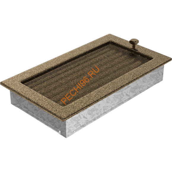 Вентиляционная решетка Kratki 37CZX 170х370 мм черная/золото