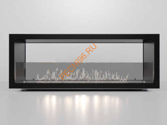 Биокамин сквозной 1700х500х300 мм, стекло тонированное