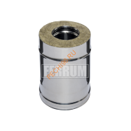 Сэндвич-дымоход Феррум, нержавейка AISI 430-0,8мм/нержавейка AISI 430-0,5мм, d 180/280 мм, L=0,25 м