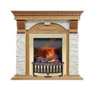Электрокамин Dimplex Dublin с очагом Danville Brass FB2 дуб/ белый сланец