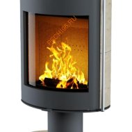 Печь-камин АСТОВ OVAL 600 Крема беж, основание ноги, крышка