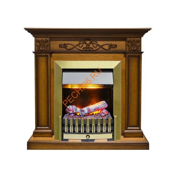 Электрокамин Dimplex Verona с очагом Danville Antique Brass FB2 античный дуб
