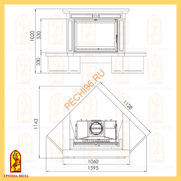 Облицовка для камина Мета Аликанте 700 Облицовка для камина Мета Аликанте 700