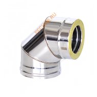 Сэндвич-отвод 87° ТиС Стандарт, нержавейка AISI 304/304, D200/300 мм
