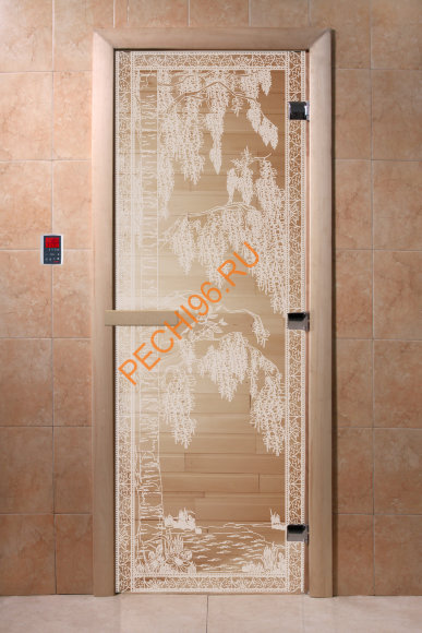 Дверь стеклянная DoorWood «Березка прозрачная», 1700х700 мм