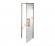 Дверь стеклянная Grandis GS 7х21-М1-S-Si коробка алюминий Silver, ручка Абаш