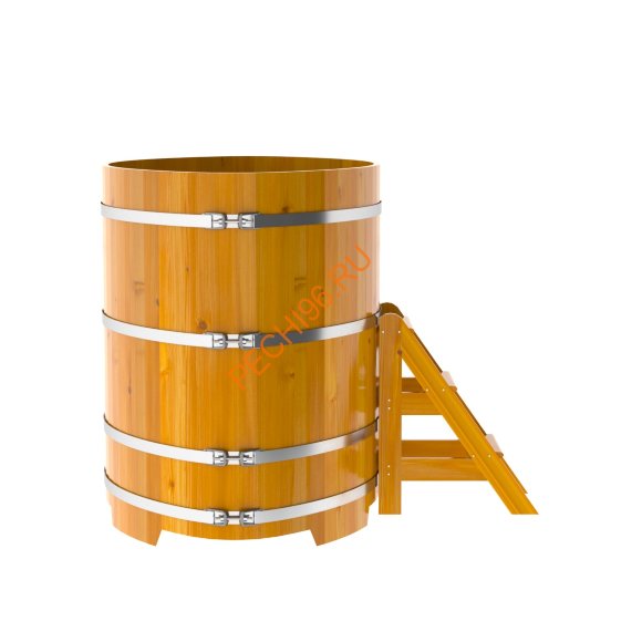 Купель для бани BentWood овальная из лиственницы Рустик, 1,12х1,83 м