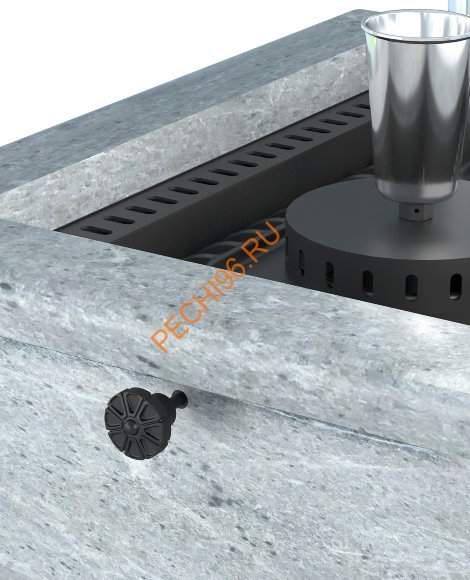 Чугунная банная печь Эверест 24 Легкий пар (280) Талькохлорит, S-40