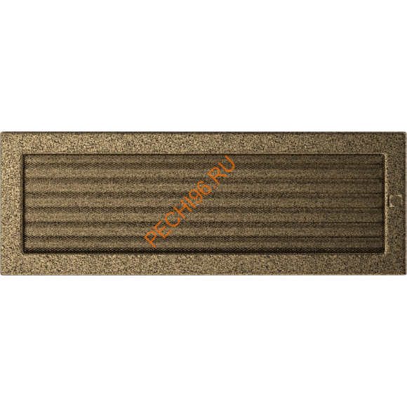 Вентиляционная решетка Kratki 49CZX 170х490 мм черная/золото