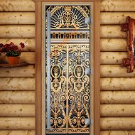 Дверь стеклянная DoorWood «Престиж», 800х2000мм, с фотопечатью «Золотые ворота»