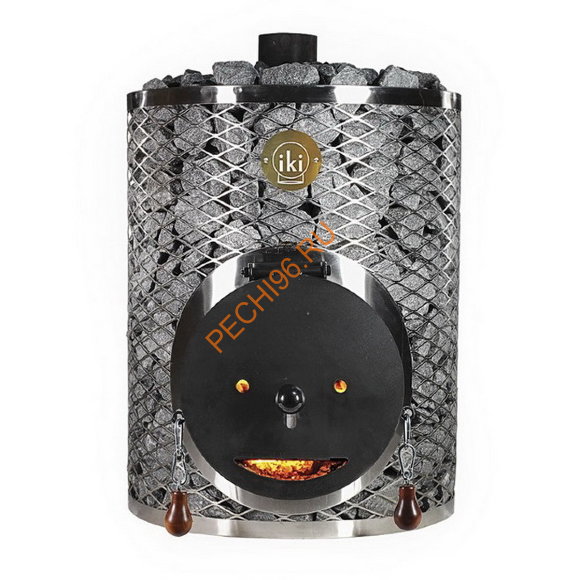 Дровяная печь IKI Mini со стальной дверцей "смайл"