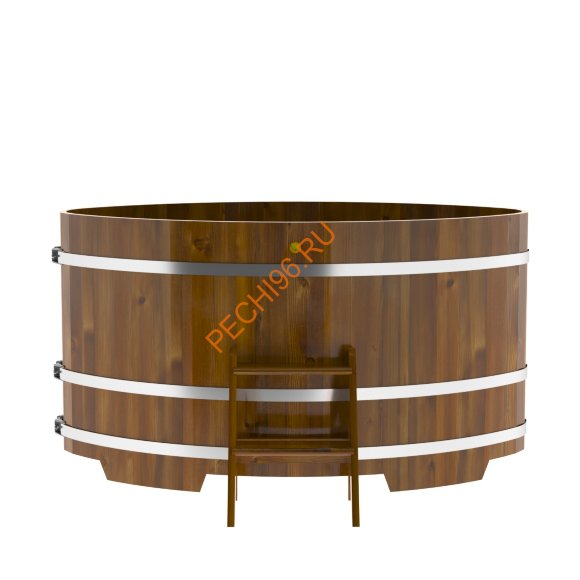 Купель для бани BentWood овальная из морёной лиственницы Рустик, 1,12х1,83 м