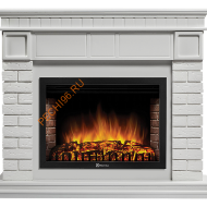 Электрокамин Electrolux EFP/P-3020LS N с порталом Firelight Bricks 30, камень белый