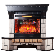 Электрокамин InterFlame Экстер угловой с очагом Panoramic 25 LED FX QZ