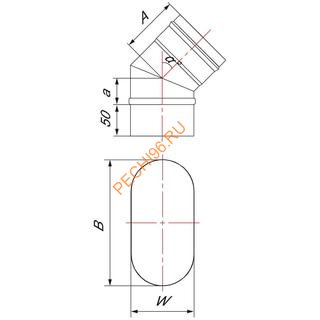 Отвод ВУЛКАН VOR 15° 100х200 мм по широкой стороне