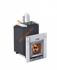 Печь банная Ермак Премиум 30 сталь с ЗК и парообразователем