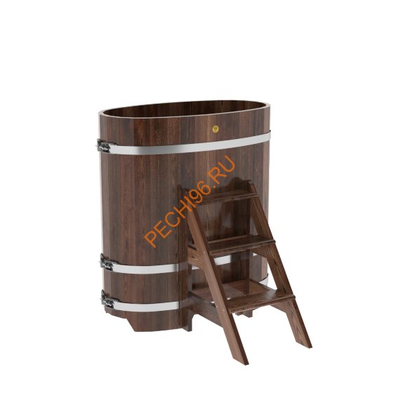 Купель для бани BentWood овальная из морёной лиственницы Премиум, 0,59х1,06 м