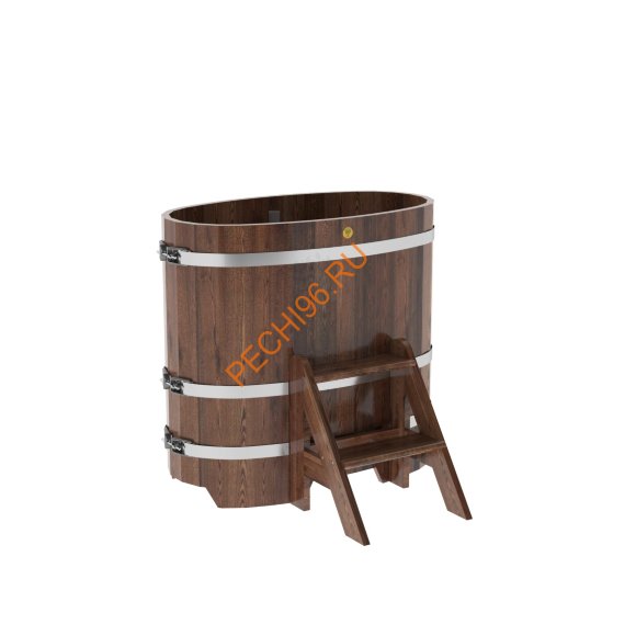 Купель для бани BentWood овальная из морёной лиственницы Премиум, 0,59х1,06 м