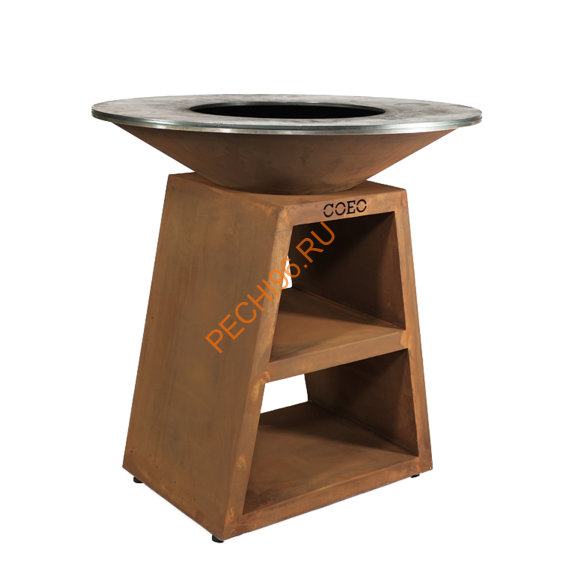 Уличный гриль Coeo TRIO 98 CORTEN, высота 100