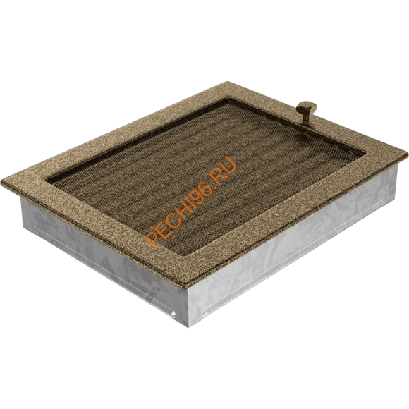 Вентиляционная решетка Kratki 22/30CZX 220х300 мм черная/золото