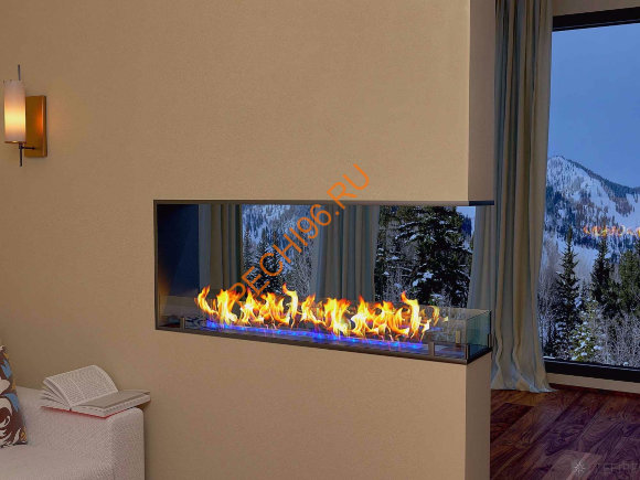 Встраиваемый сквозной торцевой очаг ZeFire STANDART 600