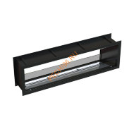 Биокамин сквозной 1800х500х300 мм, стекло тонированное