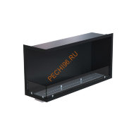 Биокамин угловой 1200х500х300 мм, стекло