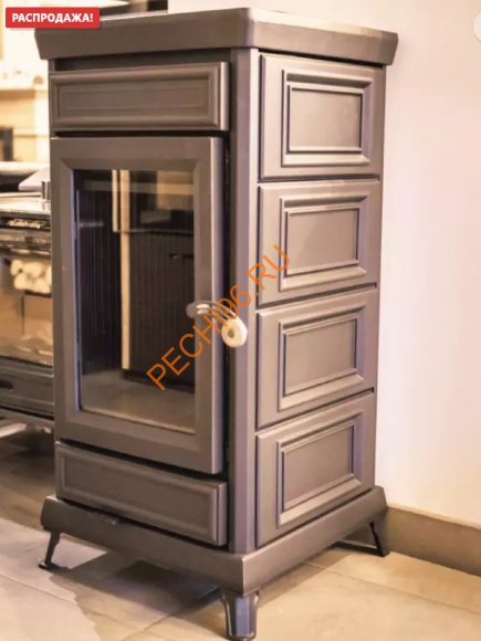 Печь-камин АСТОВ Майолика черный