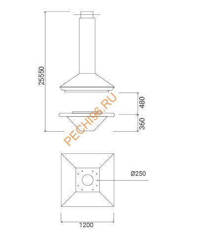 Камин Traforart GAIA CENTRAL