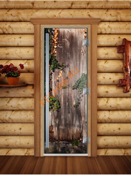 Дверь стеклянная DoorWood «Престиж», 700х1900мм, с фотопечатью «Старинный сад»