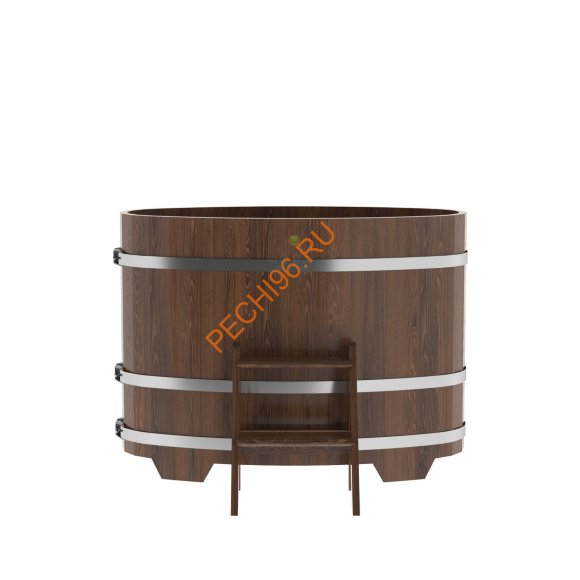 Купель для бани BentWood овальная из морёной лиственницы Премиум, 0,69х1,31 м