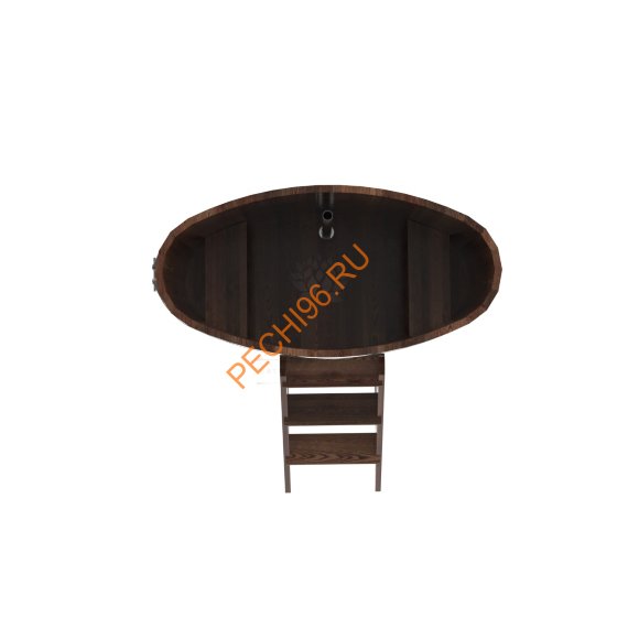 Купель для бани BentWood овальная из морёной лиственницы Премиум, 0,69х1,31 м