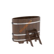 Купель для бани BentWood овальная из морёной лиственницы Премиум, 0,69х1,31 м