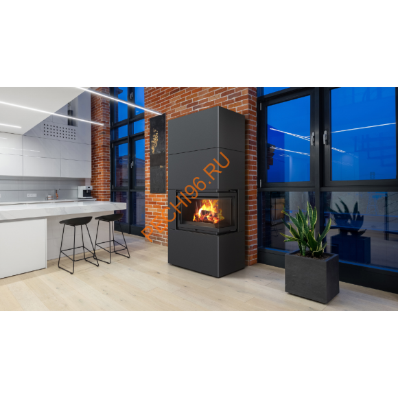 Каминокомплект Kratki SIMPLE Box черный с топкой BS