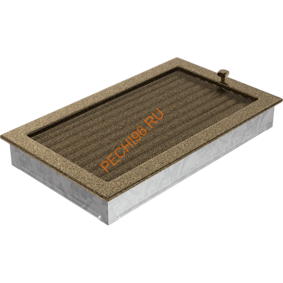 Вентиляционная решетка Kratki 22/37CZX 220х370 мм черная/золото