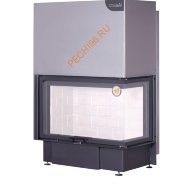 Каминная угловая топка Экокамин ДЕЛЬТА 1000 R два стекла, правая